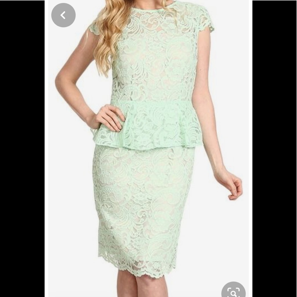 Tahari by ASL Hilda lace peplum dress